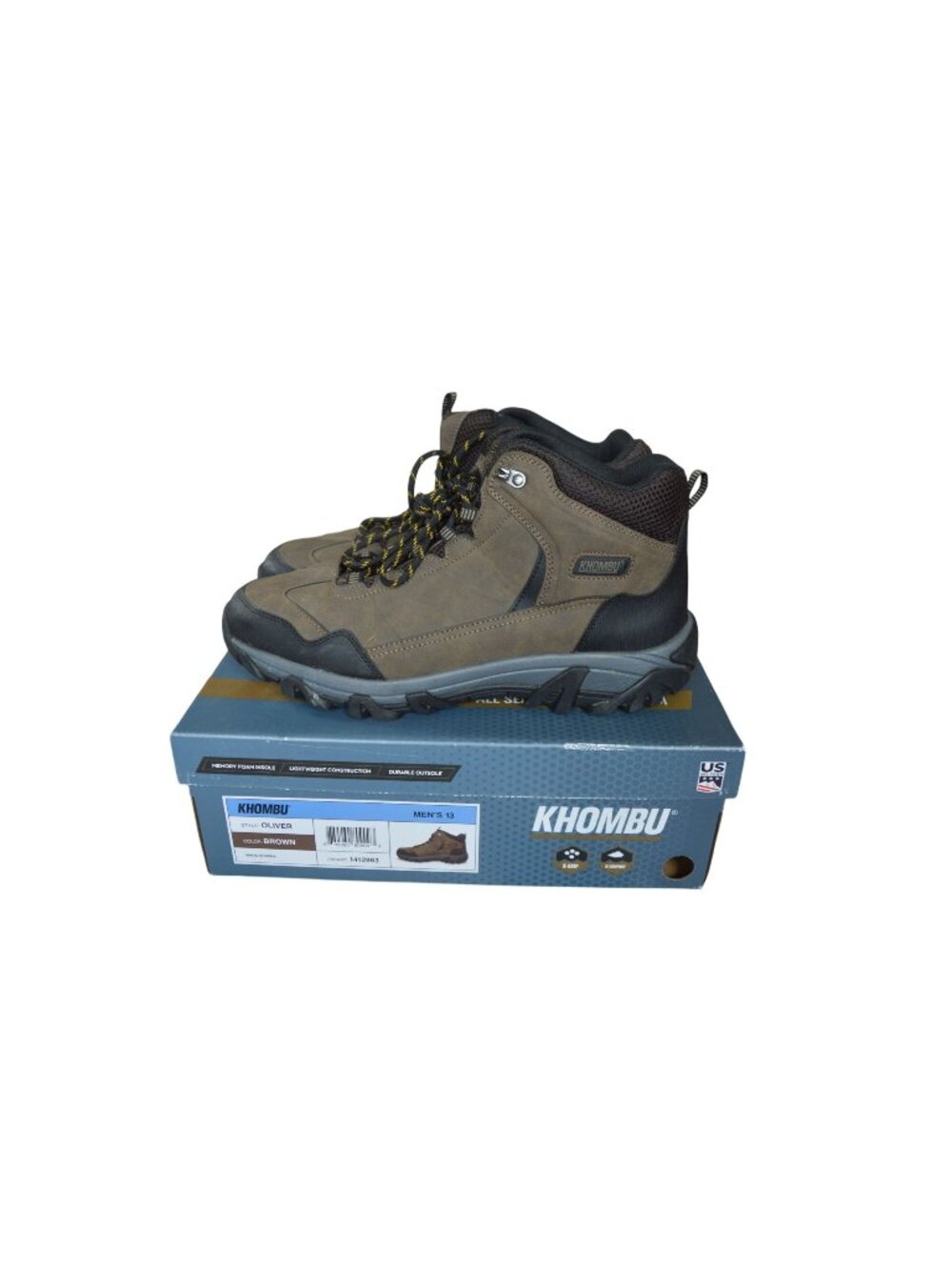 Khombu Men's Oliver Hiking Boots Brown Size 13 Outdoor Gorpcore Workwear Outdoor